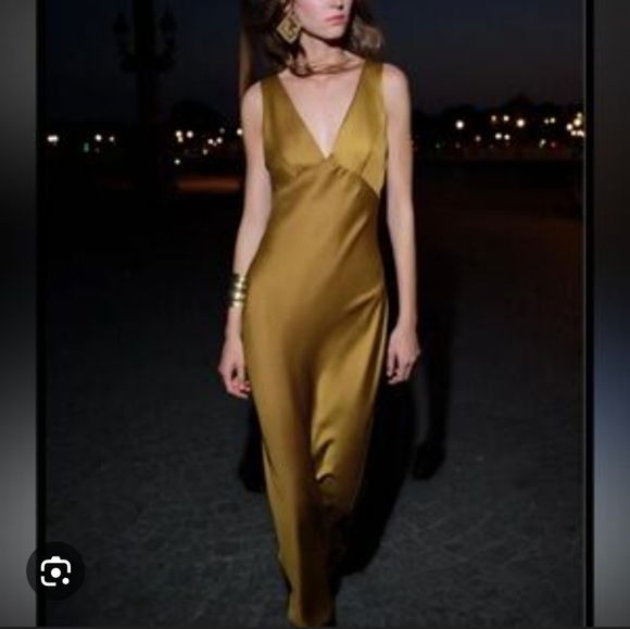 NWT Zara SATIN MIDI DRESS Size Small - Picture 7 of 12